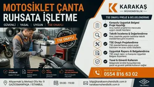 Motosiklet Çanta Ruhsata İşletme araç proje hizmeti