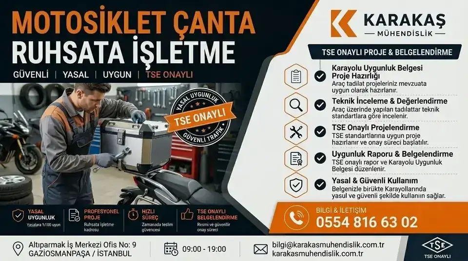 Motosiklet çanta ve taşıma kutusu için teknik inceleme